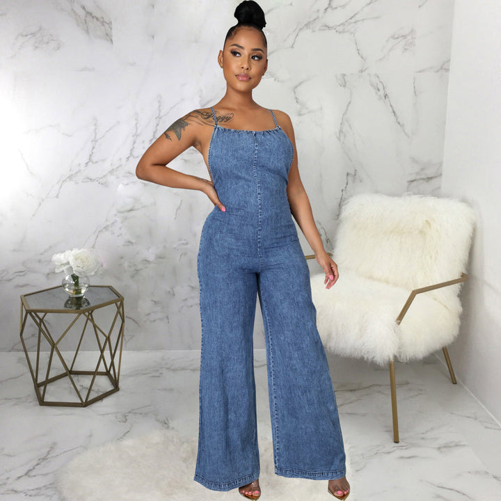Drune Denim Overall | Trendiger Overall im Denim-Look für Damen