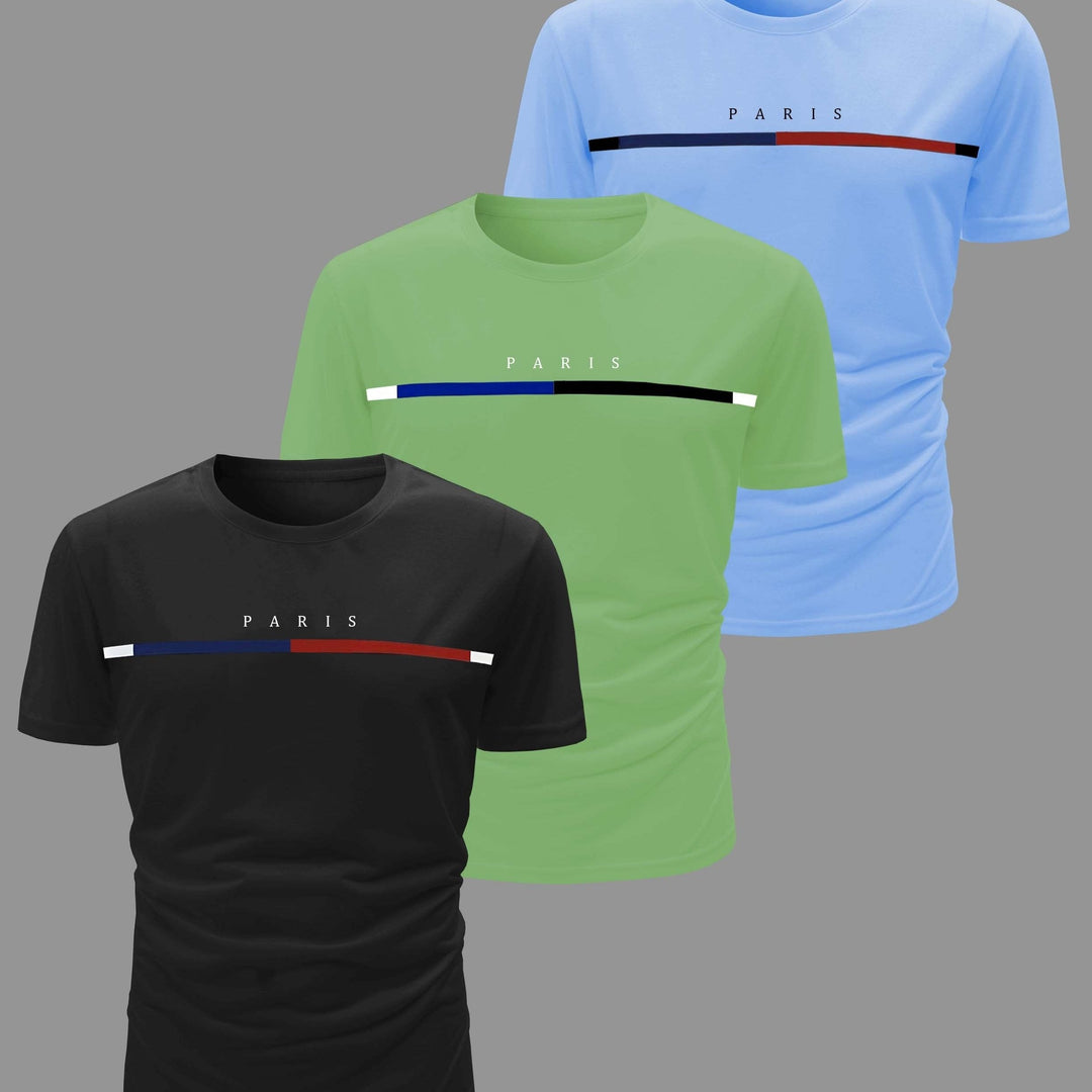 Drune | 3 Pack Herren Lässig Kurzarm T-shirts