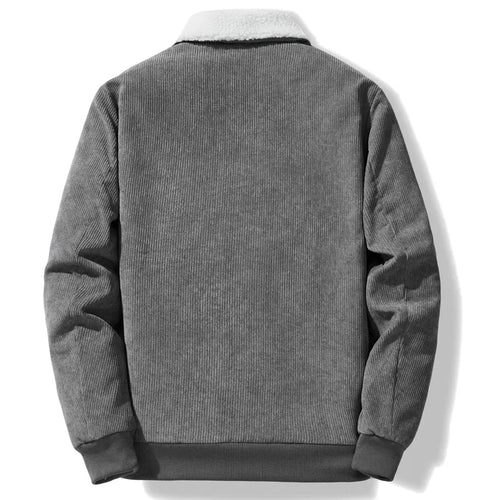 Drune | Herren fleecegefütterte gerippte Winterjacke mit hohem Kragen