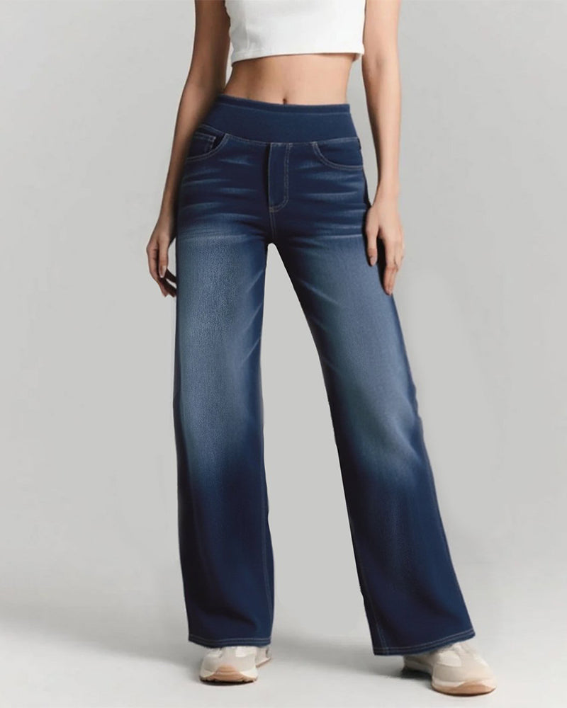 Drune | High Waisted Gewaschen Loose Baggy Lässig