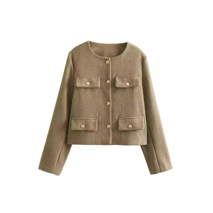 Drune | Elegant und schicke Damen Blazerjacke mit Struktur und Knöpfen