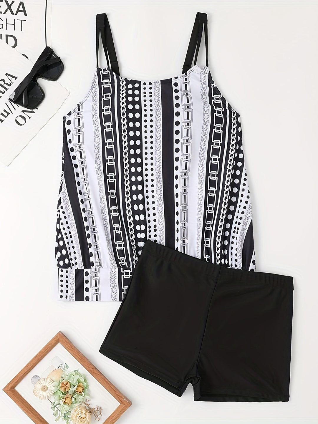 Drune | Tankini-Set mit Streifen und Punkten