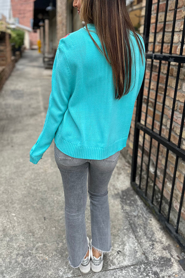 Drune | Weihnachtsnussknacker Pailletten Freizeit Strickjacke