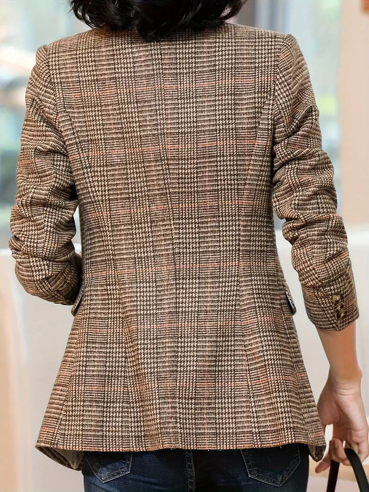Drune | Karierter Blazer Mit Revers Und Einem Knopf