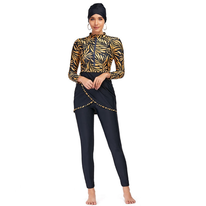 Drune | 3 Teile Set Halal Bademode Badeanzug Burkini Badeoutfit