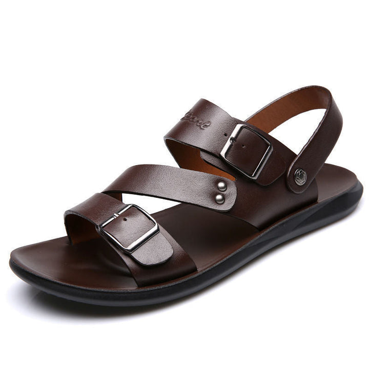 Drune | Sandalen Aus Spaltleder Mit Schnalle