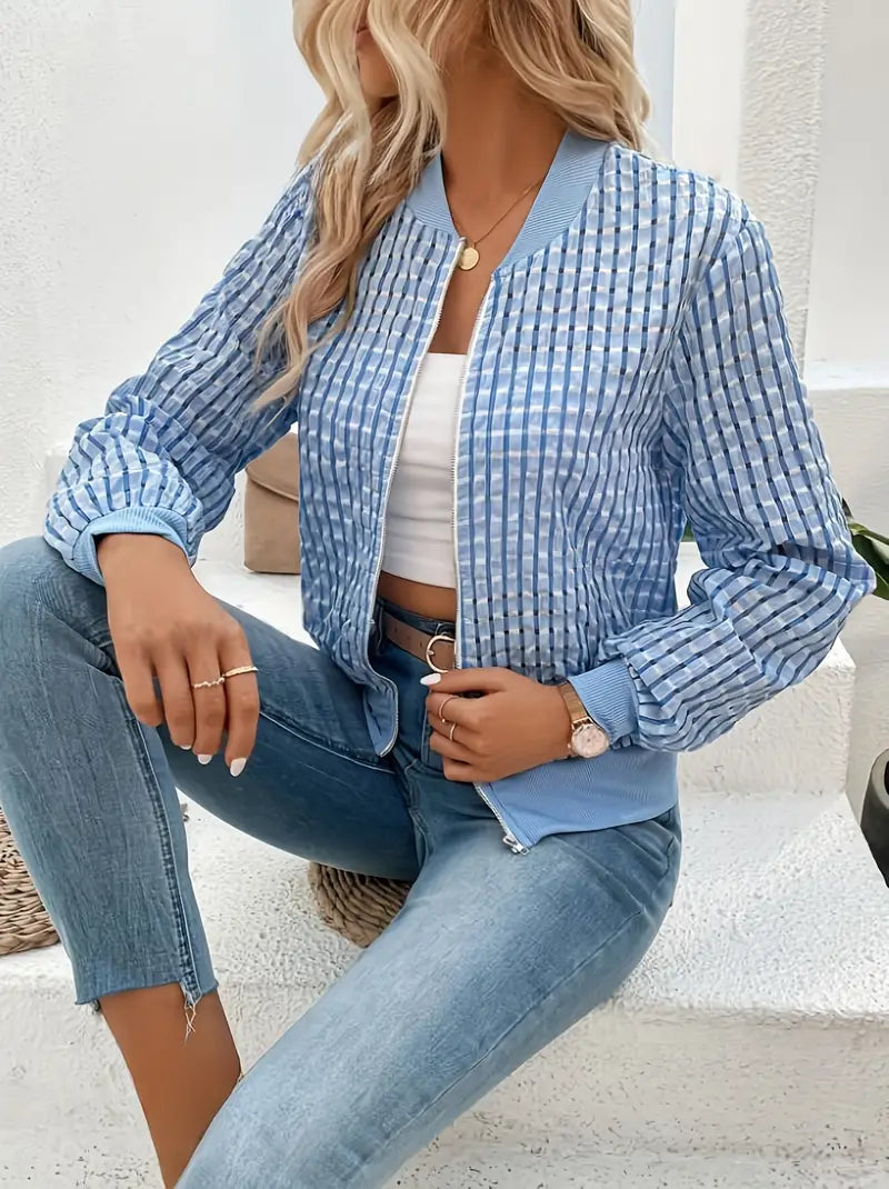 Drune | Karierte Jacke mit Reißverschluss – Vielseitig und Stylisch