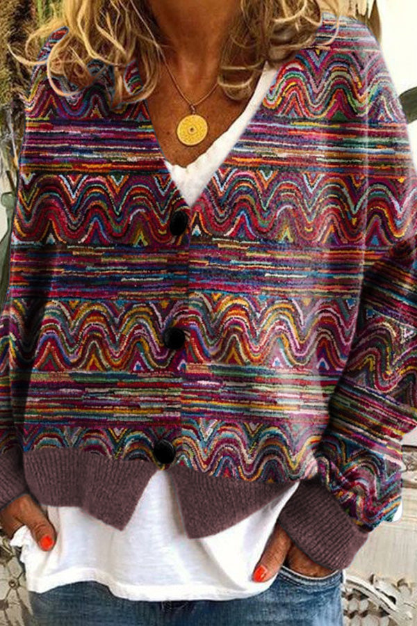 Drune | Bedruckte Boho-Weste im Vintage-Stil