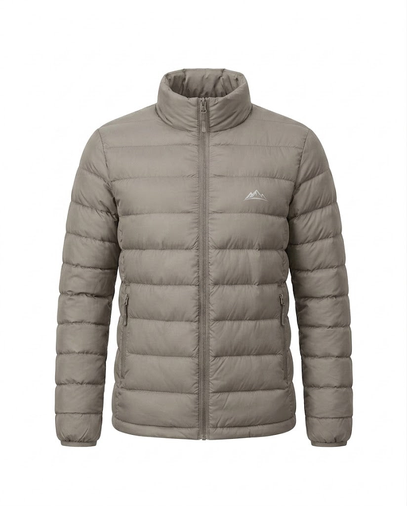 Damen nan leichte packbare kurze gesteppte Jacke mit hohem Stehkragen und aufgesetzten Taschen