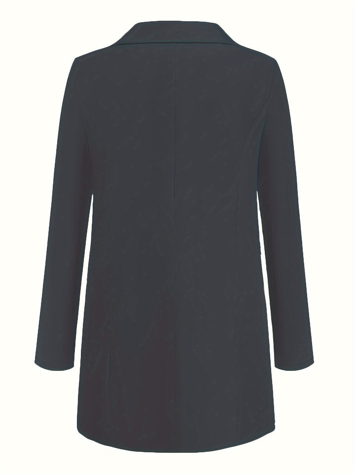 Drune | Eleganter Business-Einfarbiger Lange Blazer mit Reversideal für alle Jahreszeiten