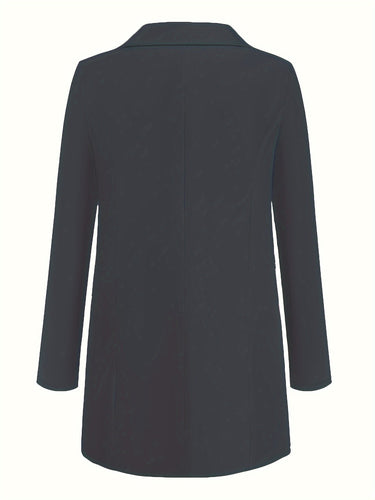 Drune | Eleganter Business-Einfarbiger Lange Blazer mit Reversideal für alle Jahreszeiten