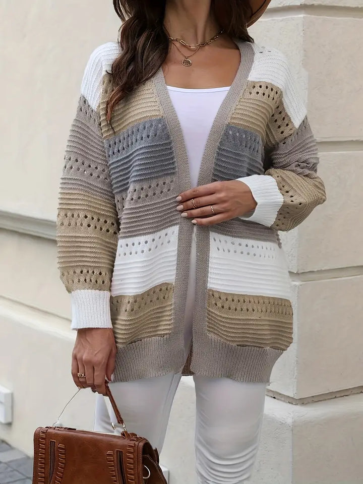 Drune | Strickjacke mit Farbblockierungen