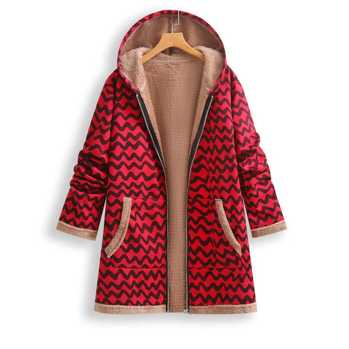 Drune | Gefütterter Oversize-Mantel mit Kapuze aus Fleece