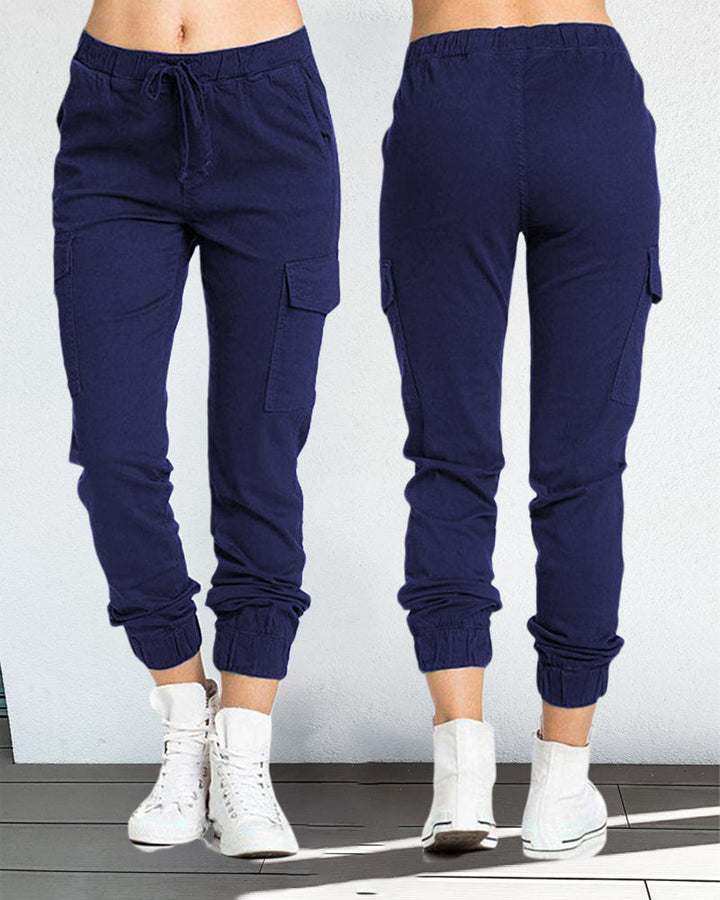 Drune | Cargo-Hosen mit Gummibund in der Taille