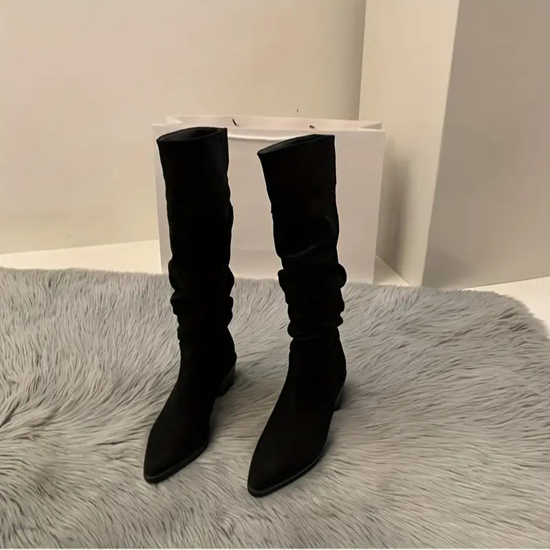Drune | Robuste Stiefel mit Spitzem Zehen und Dicker Ferse für Damen