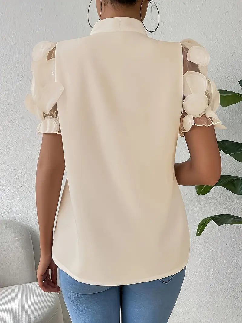 Drune | Bluse mit Transparenten Puffärmeln