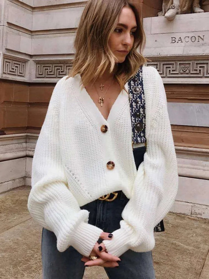 Drune | Strickjacke mit Puffärmeln