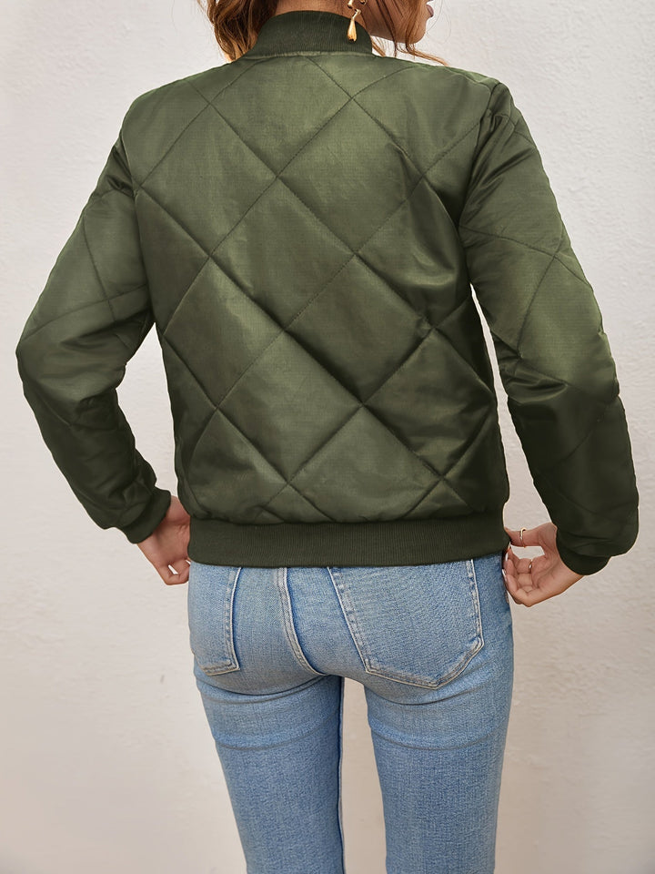 Drune | Argyle-Muster Bomberjacke für Frauen