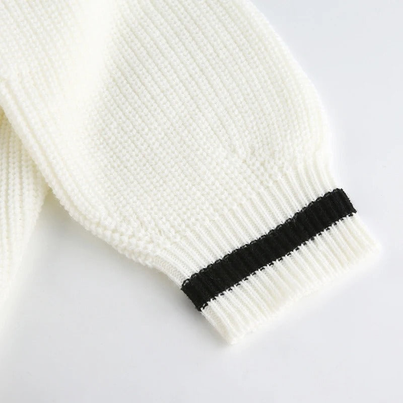 Drune | Elegant women's knit sweater with V-neck – refined look