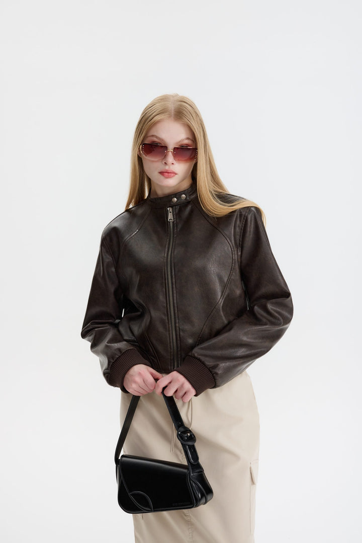 Drune | Kurze Lederjacke für Damen