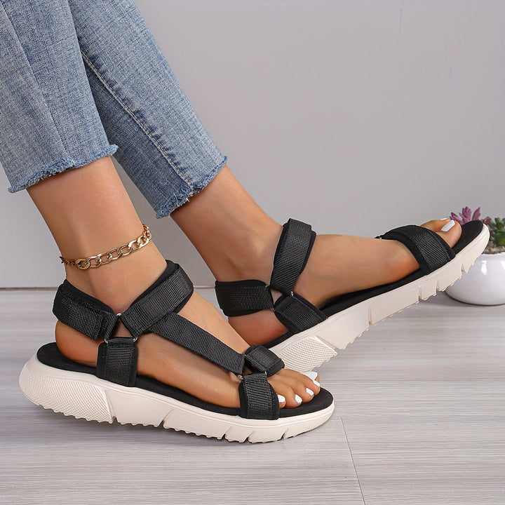 Drune | Damen Sandalen: Farbblock, Rutschfest, Elegant, Leicht, Outdoor, Sommer