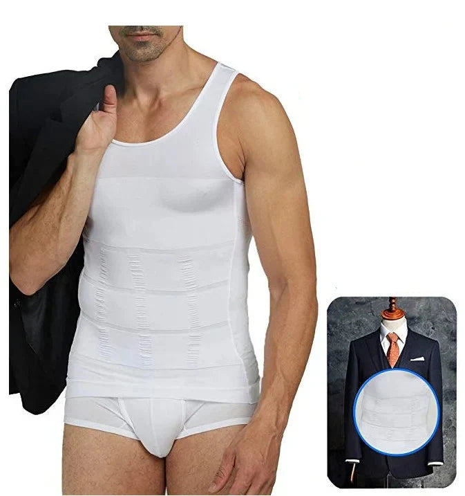 Drune | Schlanke Passform Kompression Body Shaper mit Bauchkontrolle und Unsichtbarem Unterhemd Design