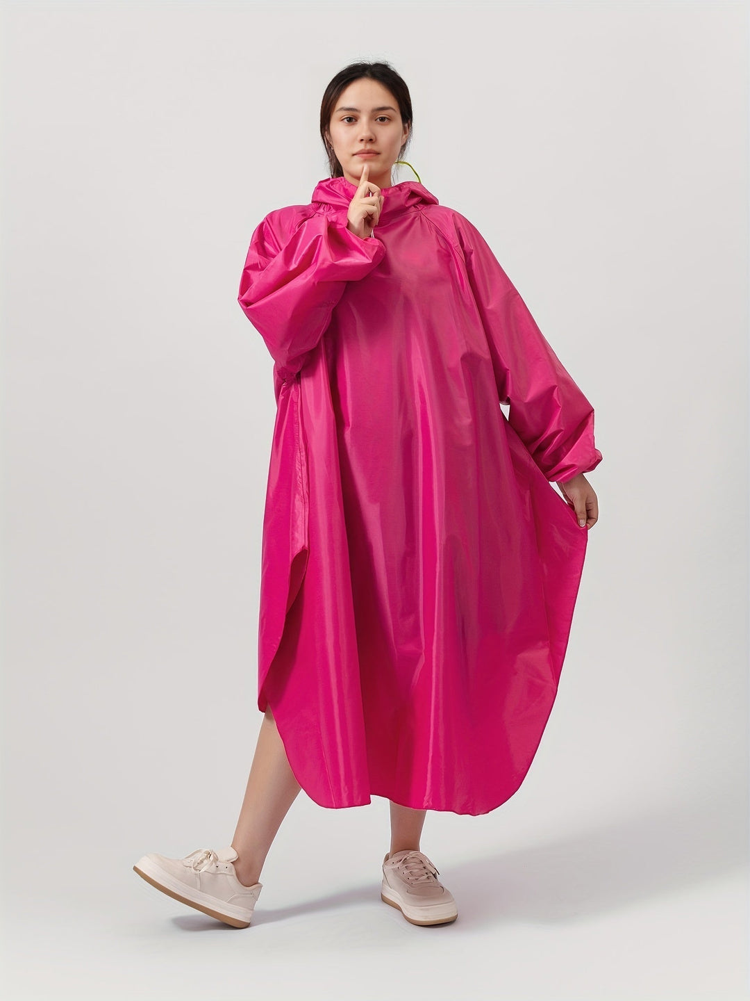 Wasserdichter Unisex-Regenponcho mit Kapuze