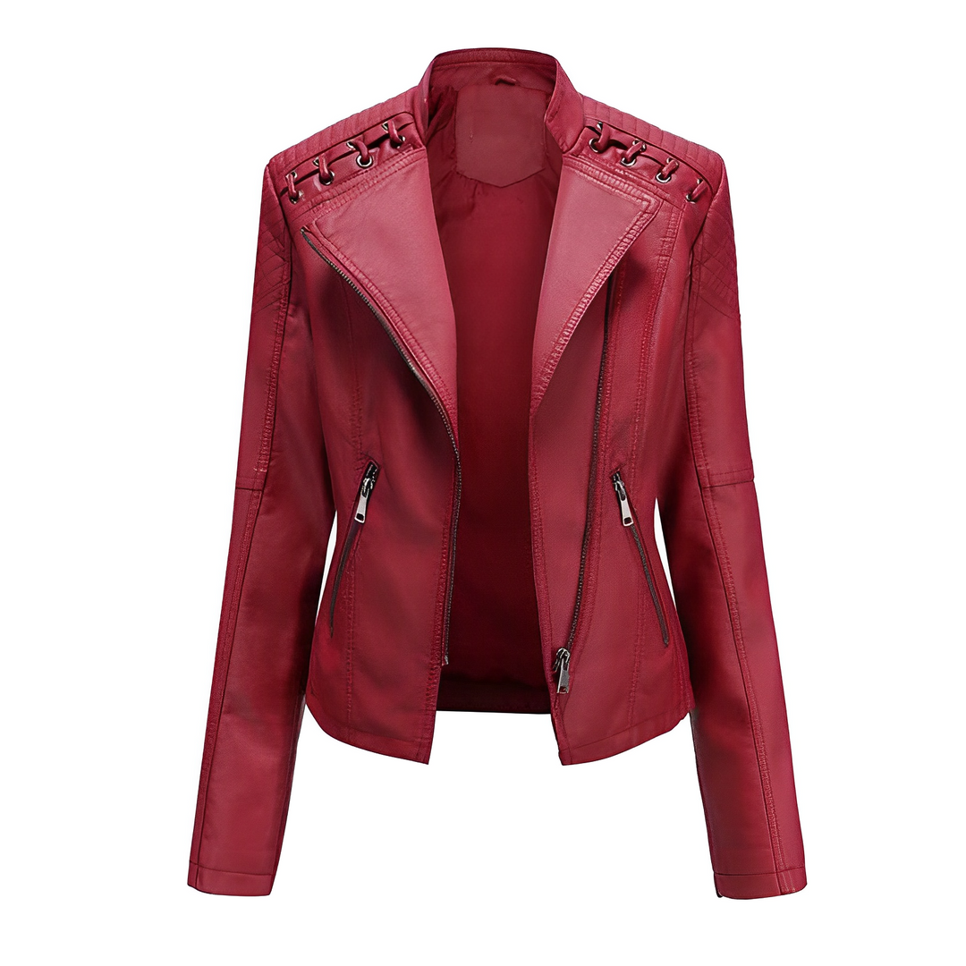 Drune | PU-Lederjacke mit Reißverschluss