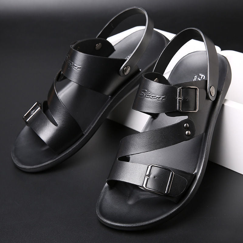 Drune | Sandalen Aus Spaltleder Mit Schnalle