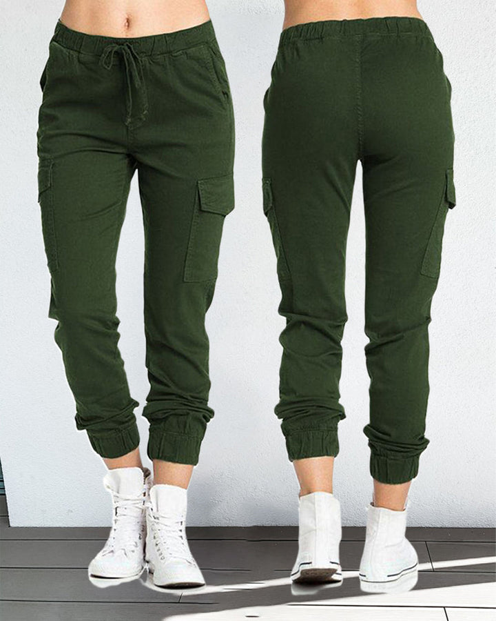 Drune | Cargo-Hosen mit Gummibund in der Taille