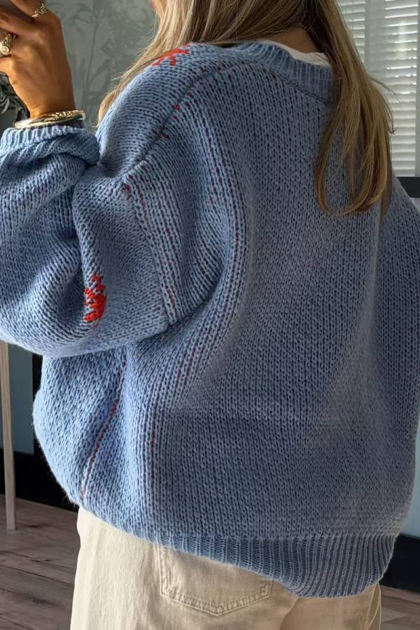 Drune | Weihnachtsstrickstiefel Rundhals Langarmpullover