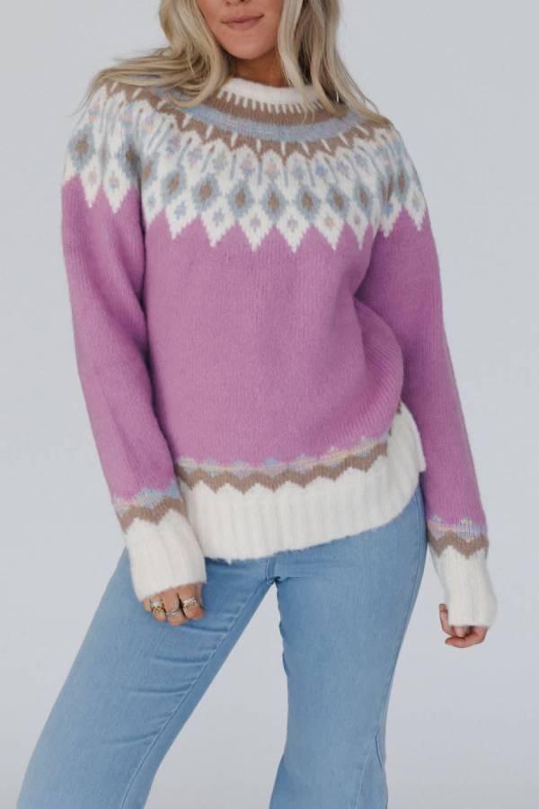 Drune | Weihnachten Verdickter Rundhals Langarm Gestrickter Pullover