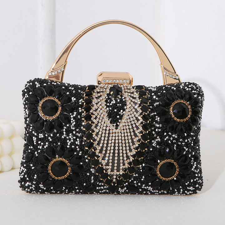 Drune metallische handgefertigte Diamant-inlay-Abendtasche