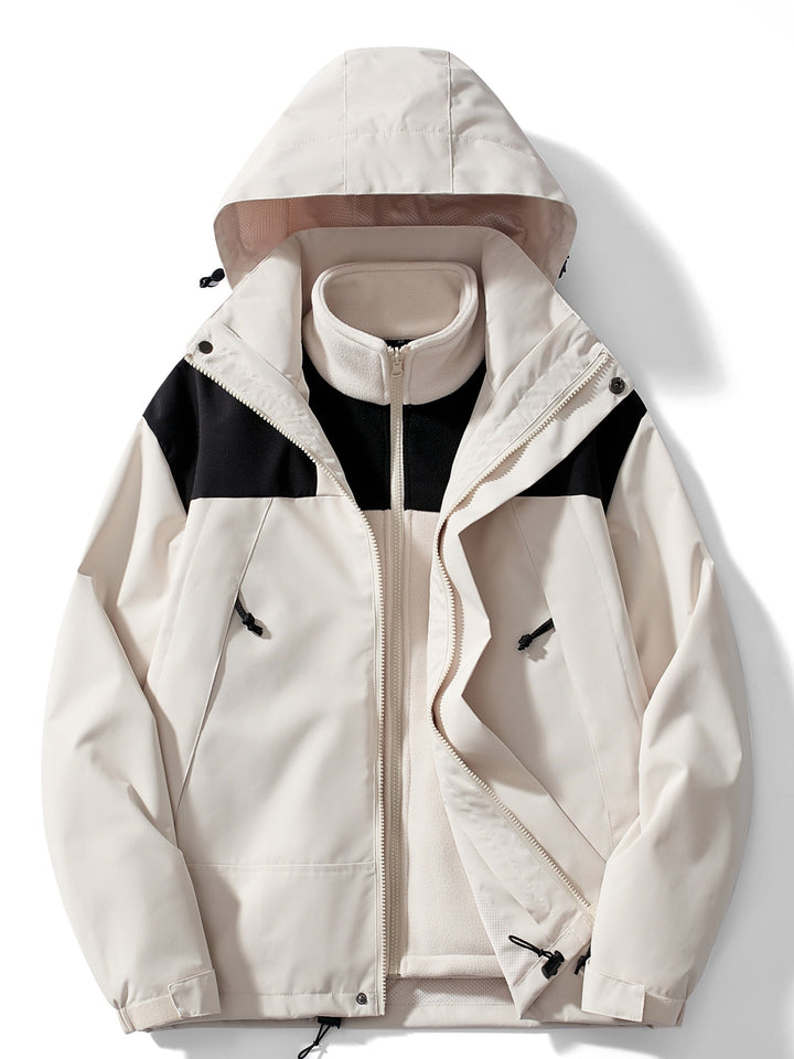 Drune | Winterjacke mit Kapuze 3 in 1 für Frauen, perfekt für Outdoor-Aktivitäten