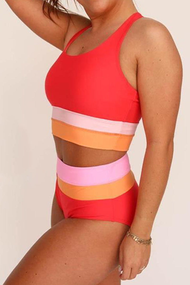 Drune | Madi Texturiertes Farbblock Bikini-Set