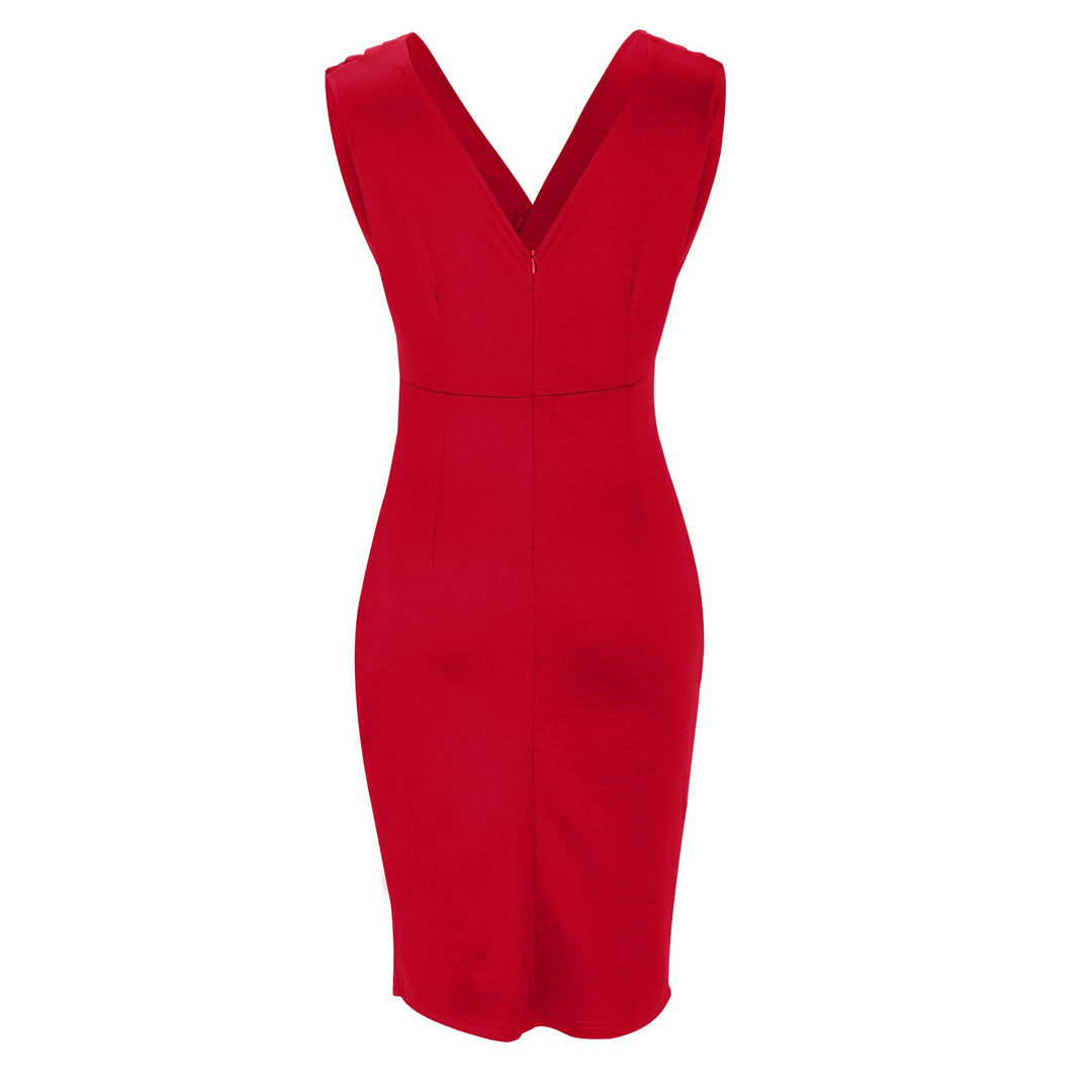 Drune | V-Ausschnitt Kleid mit Schlitz