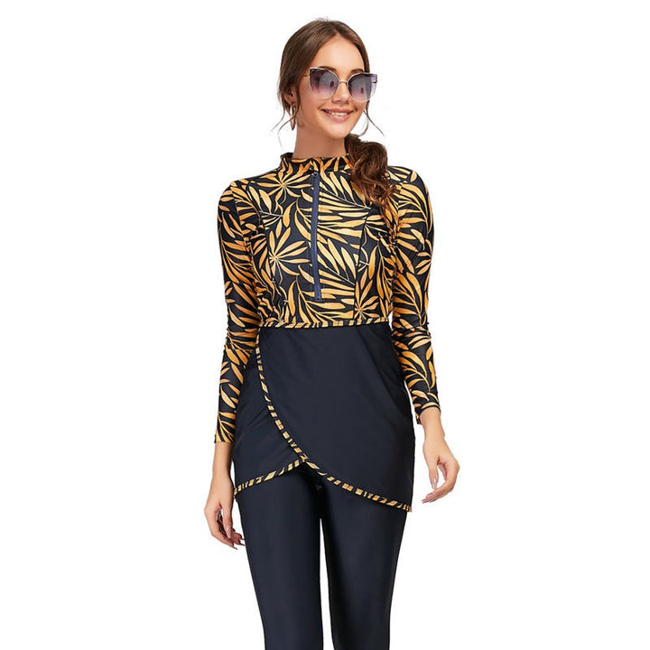 Drune | 3 Teile Set Halal Bademode Badeanzug Burkini Badeoutfit