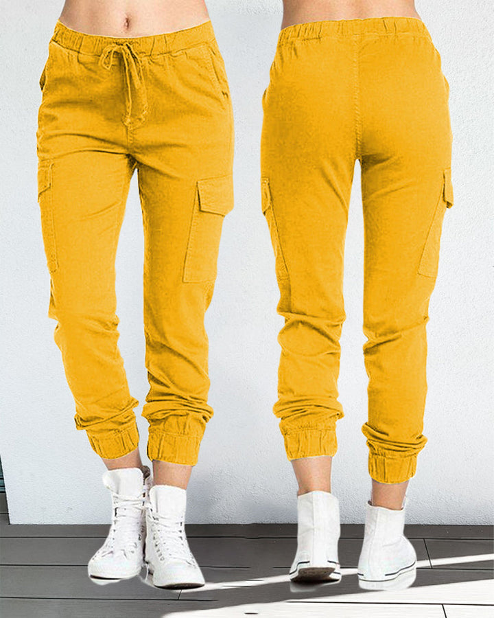 Drune | Cargo-Hosen mit Gummibund in der Taille