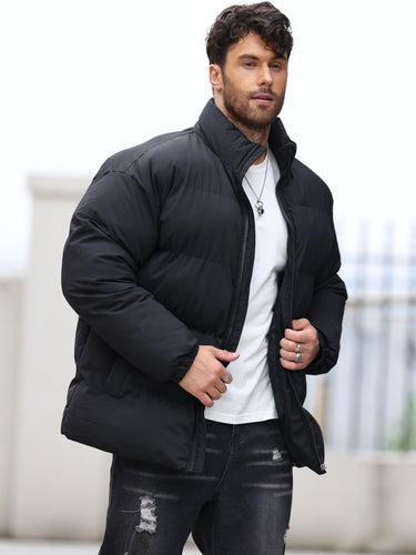 Drune | Winterjacke mit Stehkragen und dickem Reißverschluss für Herren - Perfect für den Alltag