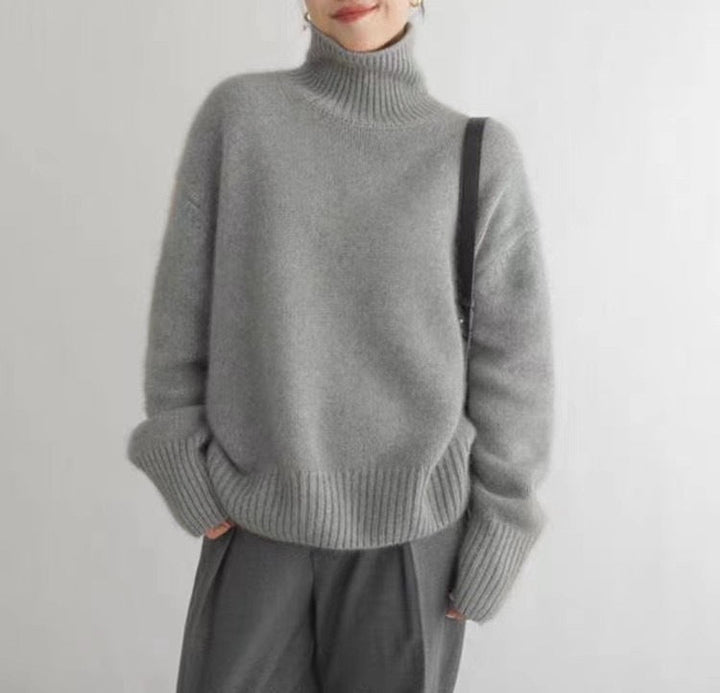 Drune | Klassische und Luxuriöse Wollpullover mit Hohem Kragen