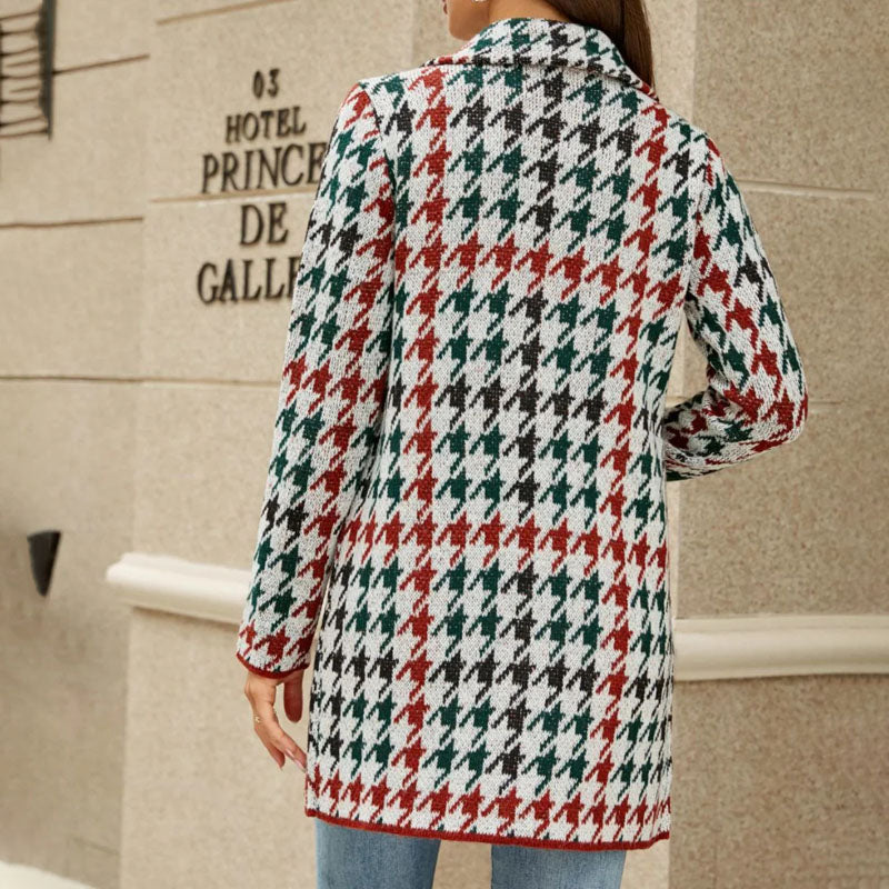 Drune | Geometrischer Strickmantel