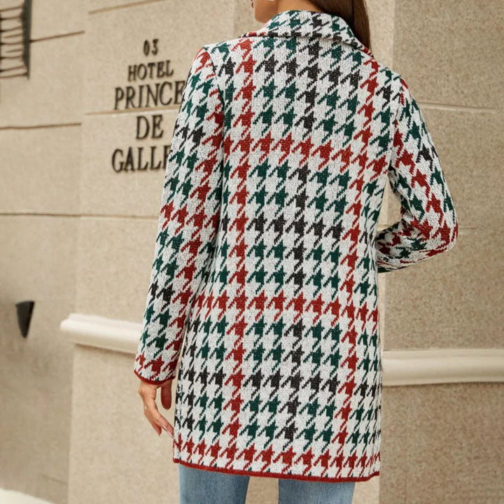 Drune | Geometrischer Strickmantel