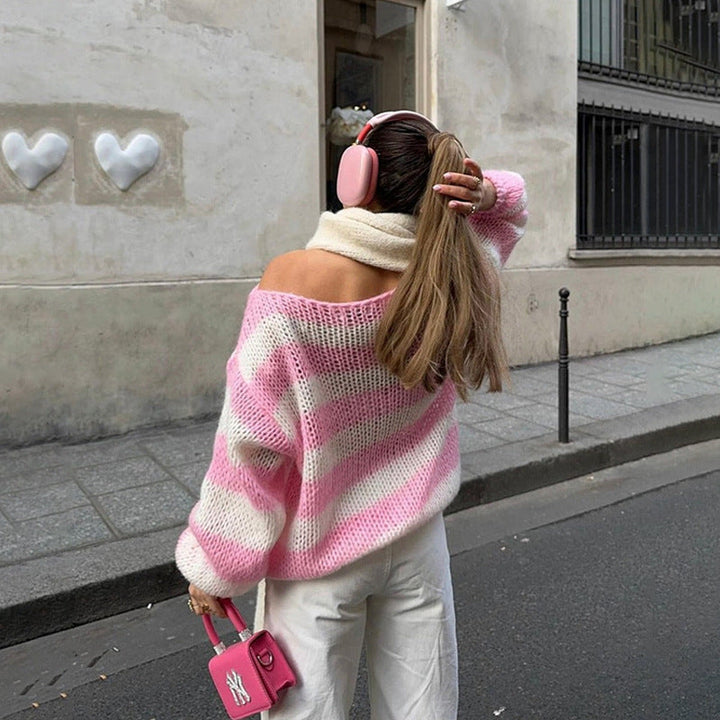 Drune | Gestreifter Strickpullover