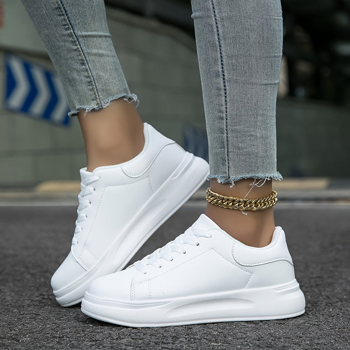 Drune | Saubere Weiße Ledersneaker Für Damen, Weiß