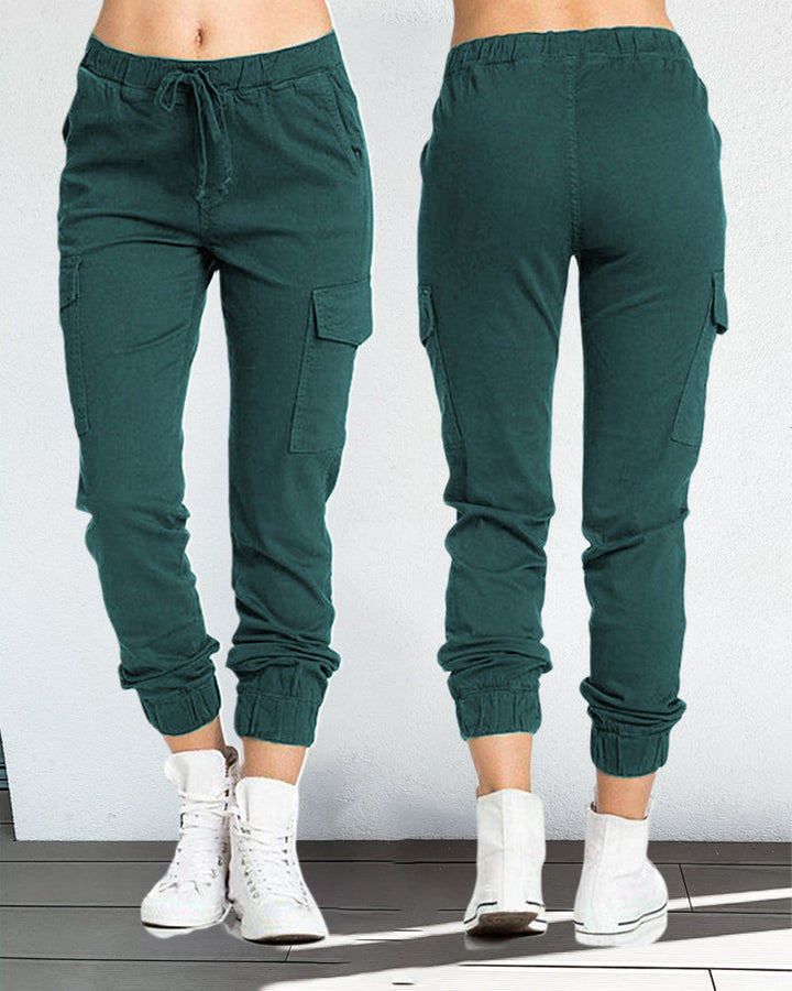 Drune | Cargo-Hosen mit Gummibund in der Taille