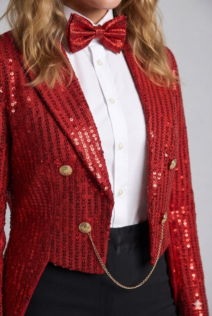 Frauen festlichen Glitzer Blazer Drune