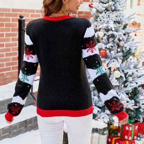 Drune | Weihnachtlicher Strickpullover Mit Festlicher Stickerei