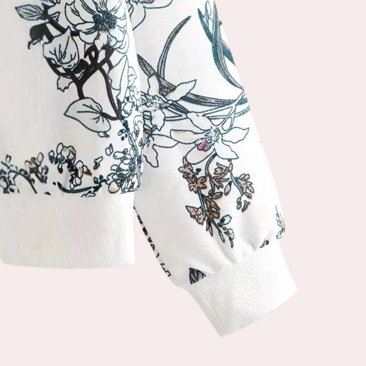 Drune | Modischer Pullover mit Blumenmuster für Frauen