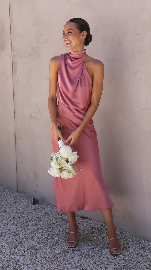 Drune - Glänzendes langes Kleid