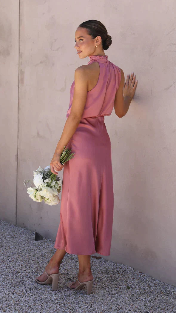 Drune - Glänzendes langes Kleid